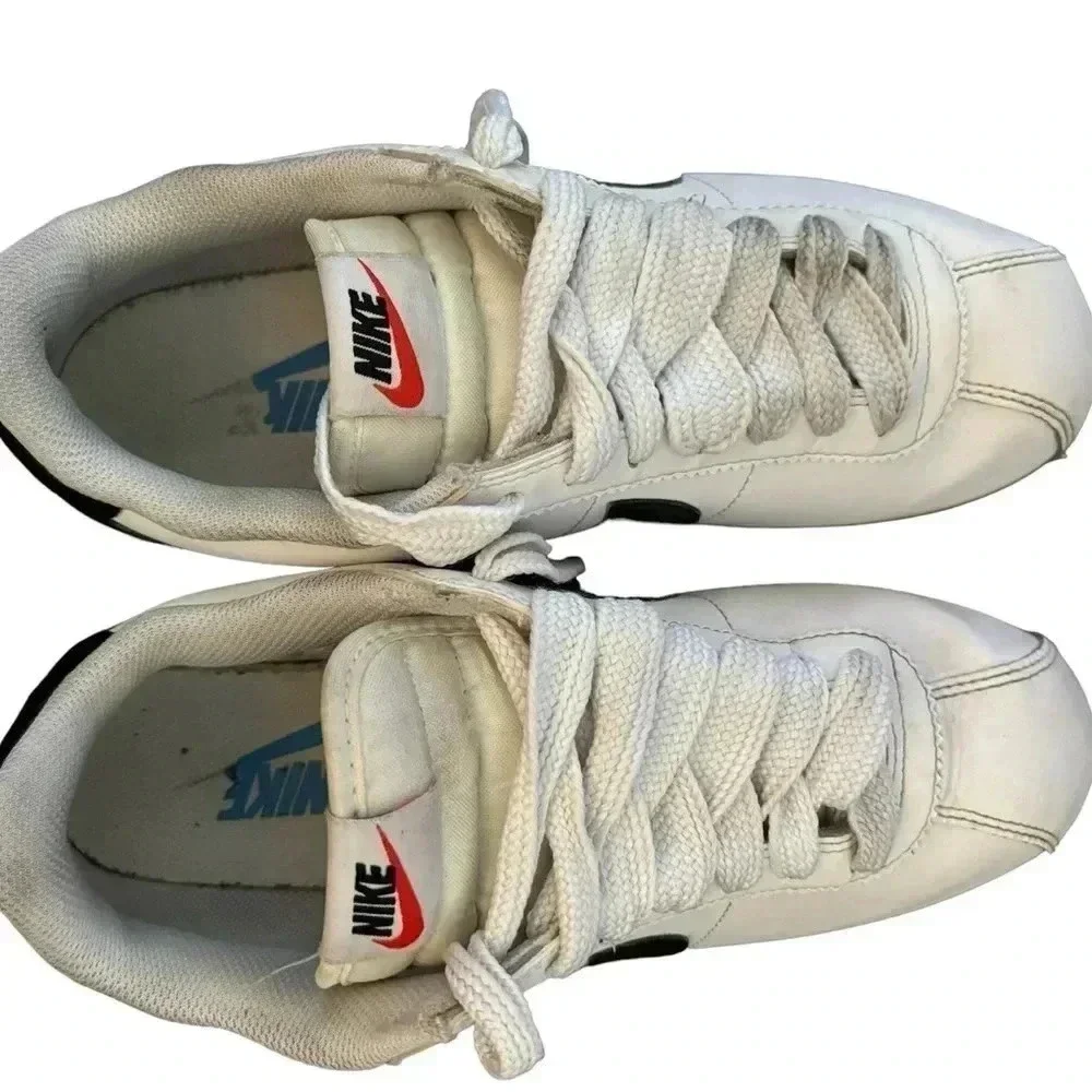 Womens Nike CORTEZ 'WHITE BLACK LIGHT PHOTO BLUE' Size 8.5